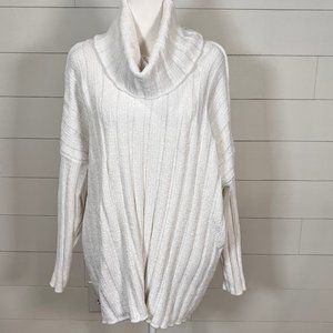 Antonio Melani White Chenille Oversized Cowl Neck Sweater Size M